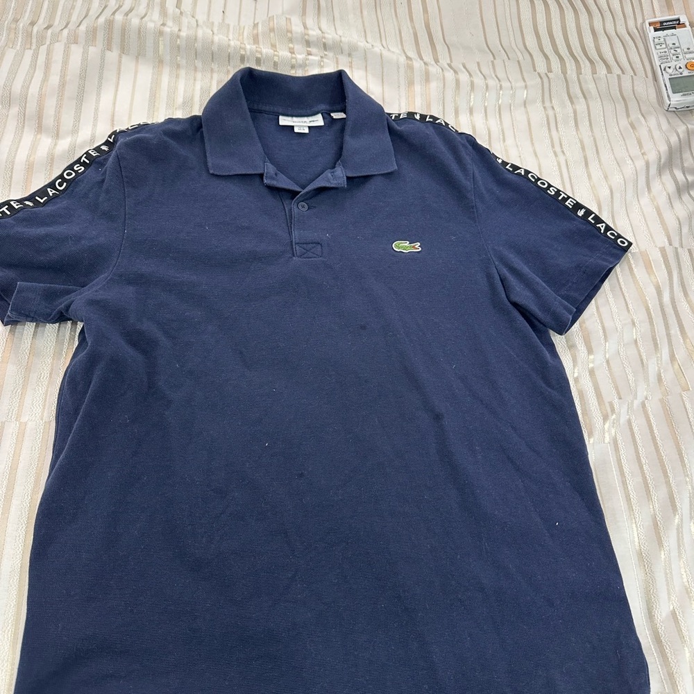 Lacoste Dark Blue Polo with Logo Accents